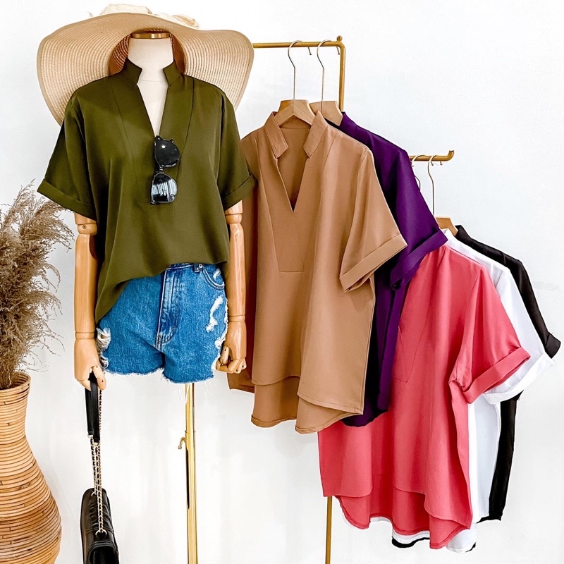 Double Lucky / Vee Top / Atasan Torino / Baju Atasan Wanita / Blouse-2