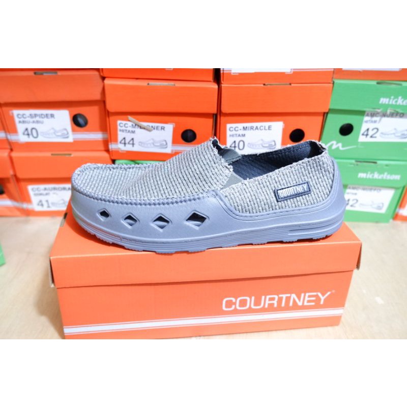 Sepatu Slip on pria courtney de best terbaru bahan karung