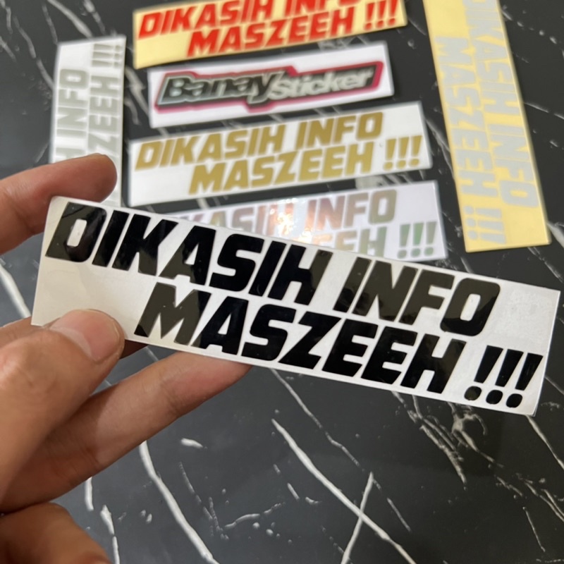 STICKER DIKASIH INFO MASZEEH CUTTING