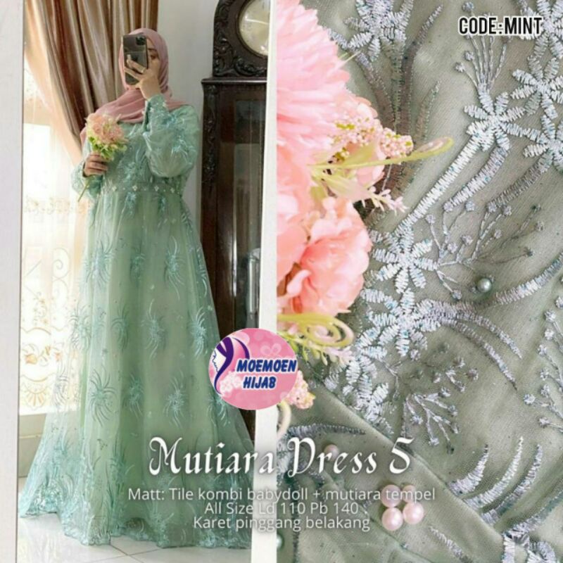 DRESS pesta Mutiara