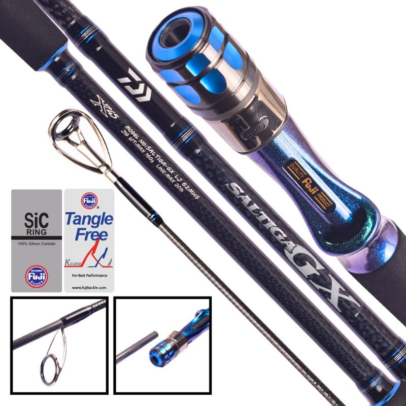 Joran Daiwa Saltiga GX LJ (Light Jigging) | 62MHS | 62HS | Ring Fuji SIC | Sambung 2 | Saltwater