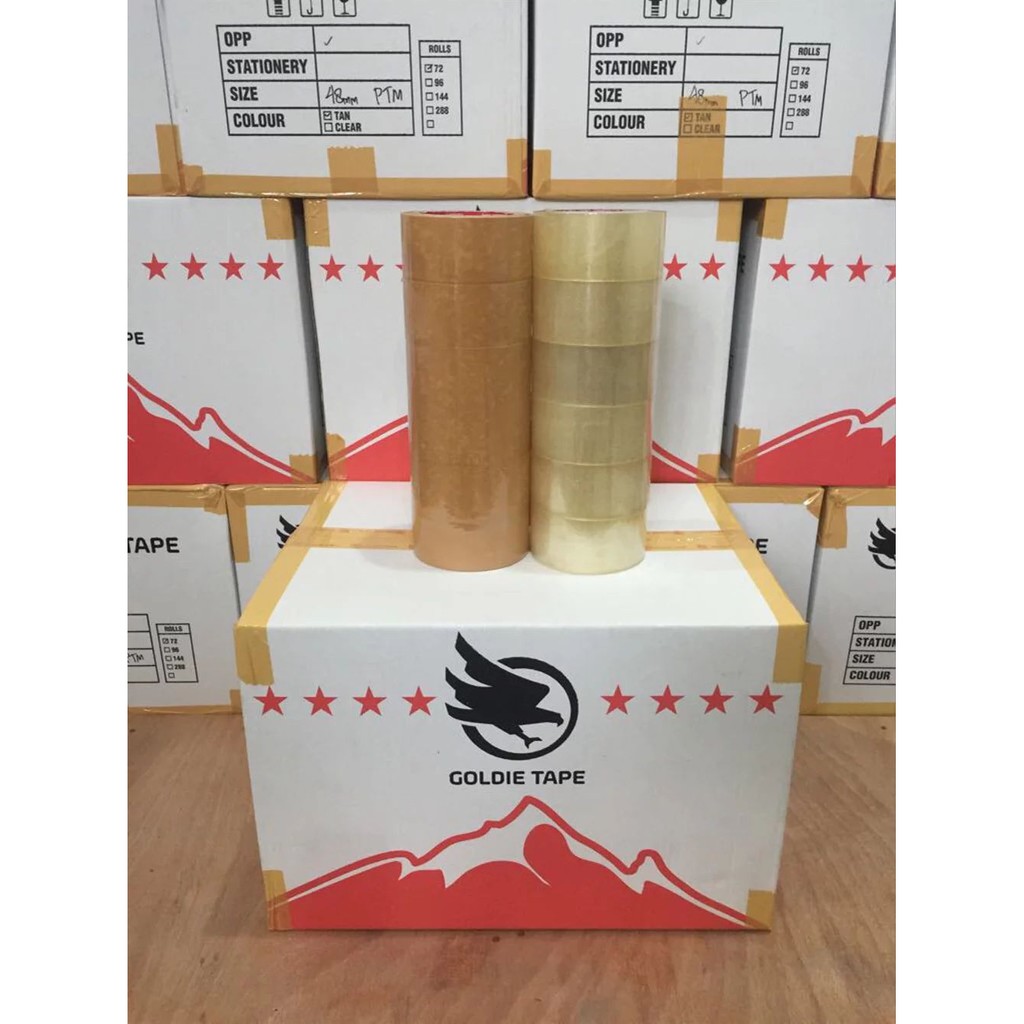 

Termurah lakban GOLDIE 48mm x 80meter bening dan coklat Terlaris
