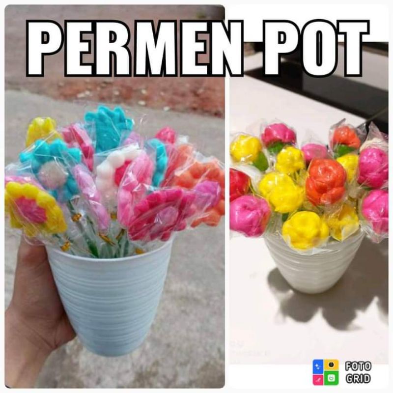 

PERMEN VIRAL POT BUNGA ISI 20