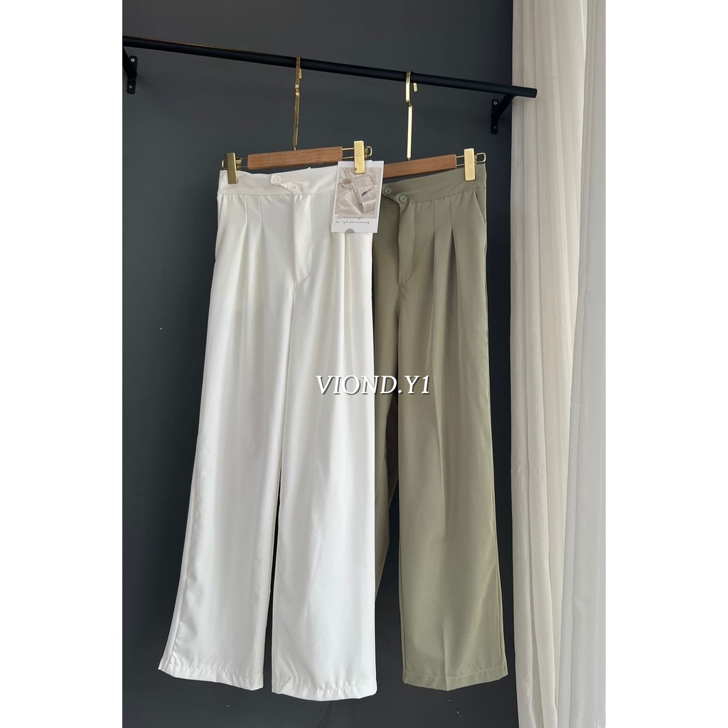 Kulot Cott Import Premium Highwaist Celana Pinggang Karet Highwaist Loose Pants Panjang E05