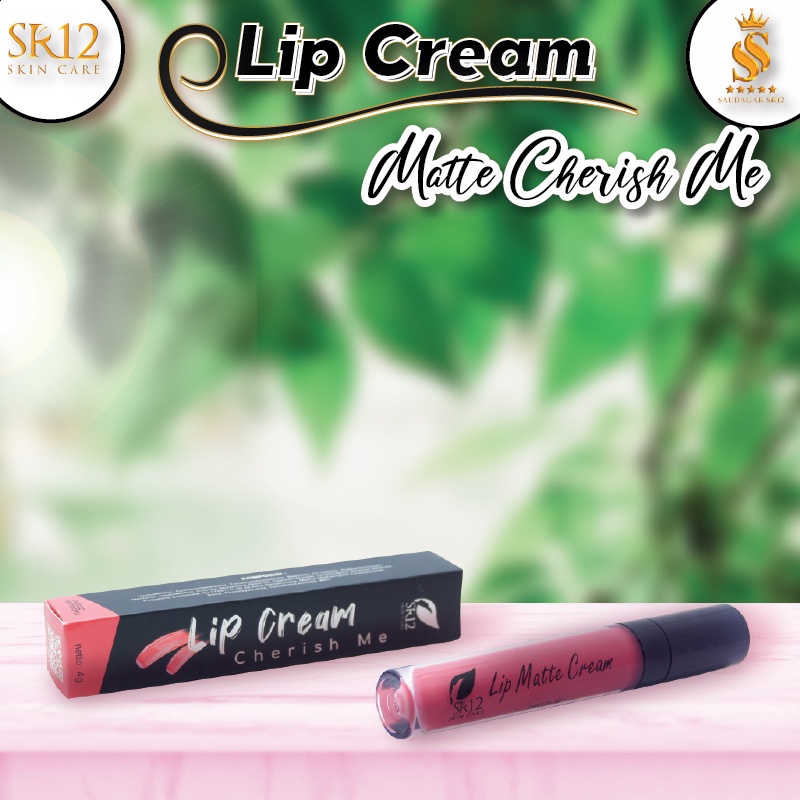 LIP CREAM CHERISH ME SR12 / LIPSTICK MATTE / LIPSTIK / KOSMETIK BIBIR / LIP MATTE / TAHAN LAMA / NO PARABEN / Lip cream original / premium / berkualitas / termurah / terbaik / bagus / bpom / saudagarsr12