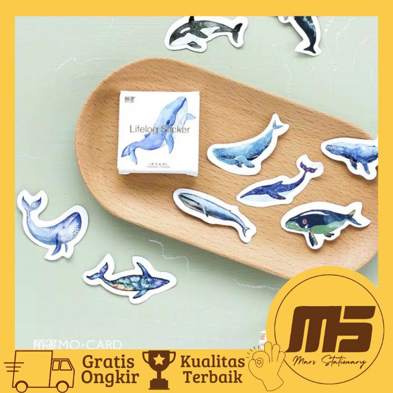 

[ 45 PCS ] Sticker Kawai Dolphin | Stiker Ikan Lumba-lumba untuk Scrapbook Jurnal Diary DIY