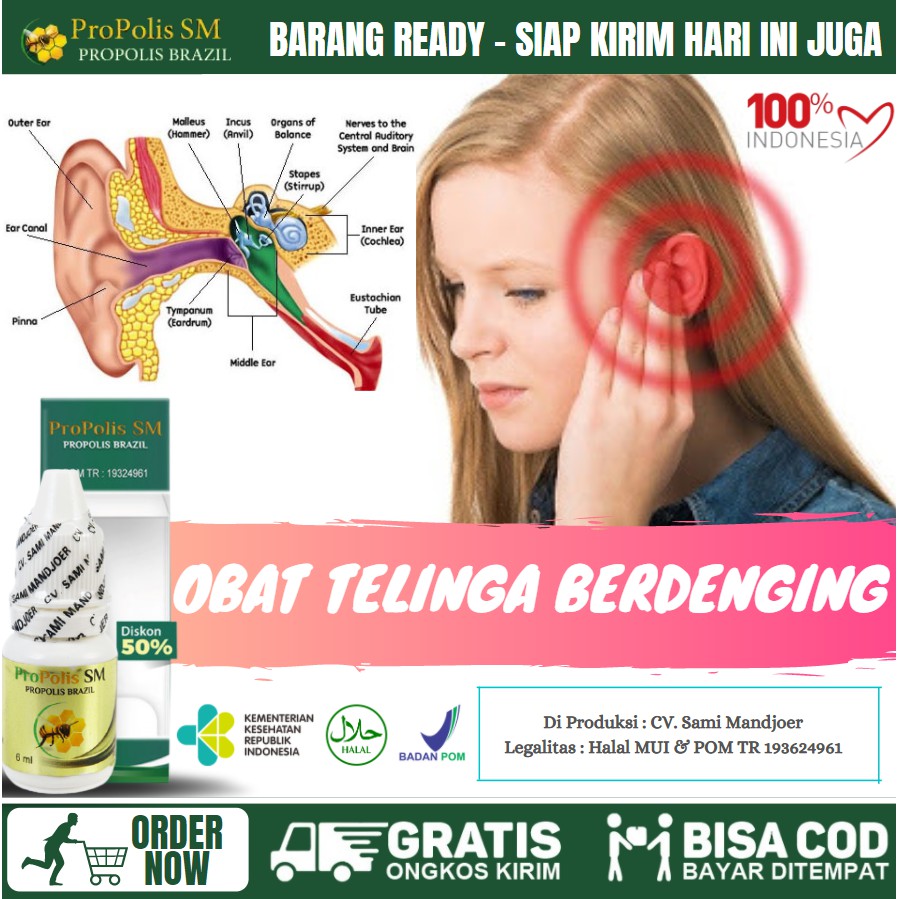 Obat Herbal Untuk Kesembuhan Telinga Berdenging, Obat Alami Telinga Berdenging, Propolis SM 100%Asli
