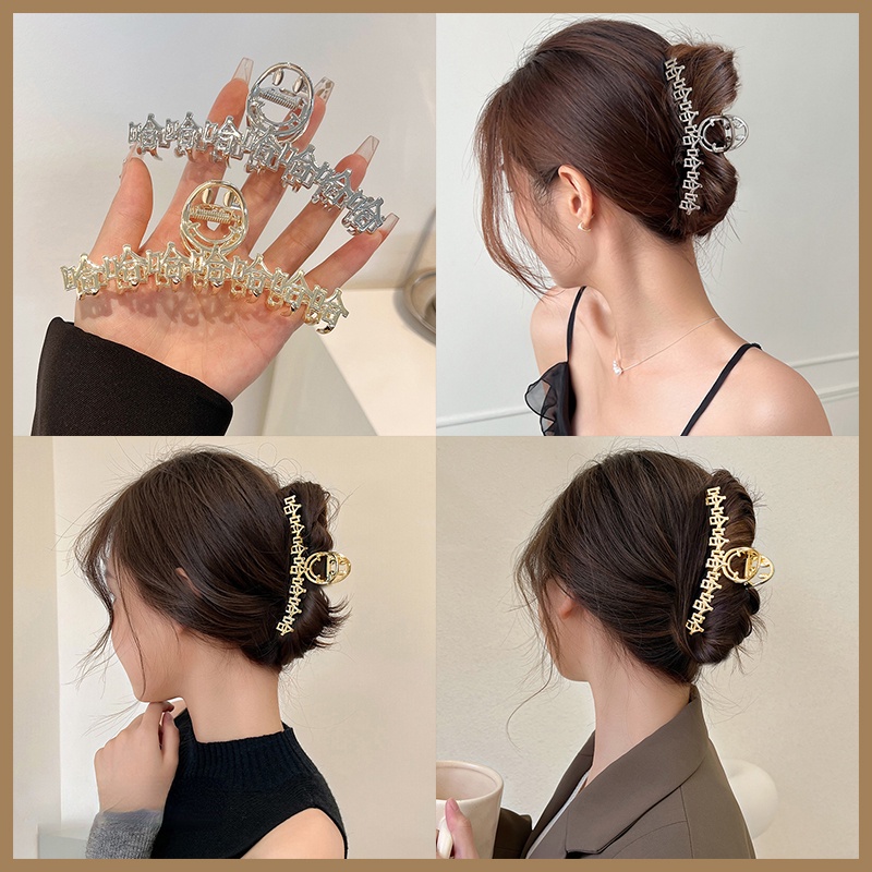 2022 Klip Jepit Rambut Wanita Desain Wajah Tersenyum Bahan Metal Gaya Korea Untuk Hadiah