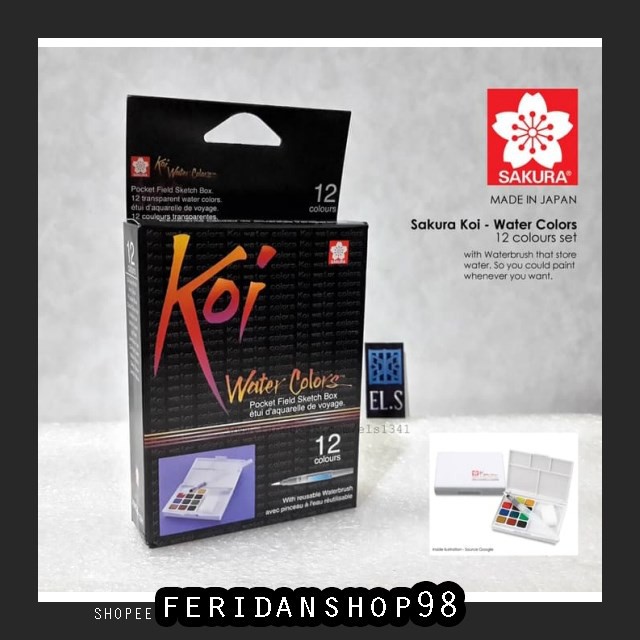 

BT547 SAKURA KOI WATER BEST COLOR POCKET SET 12 BY FERIDANSHOP98