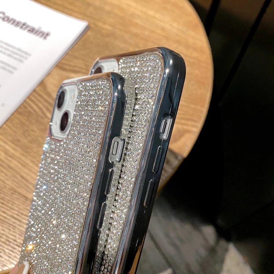 Soft Case Silikon Glitter Berlian Imitasi Cover For iPhone 12 11 13 Pro Max Mini XS XR X 6 6S 7 8 Plus SE2