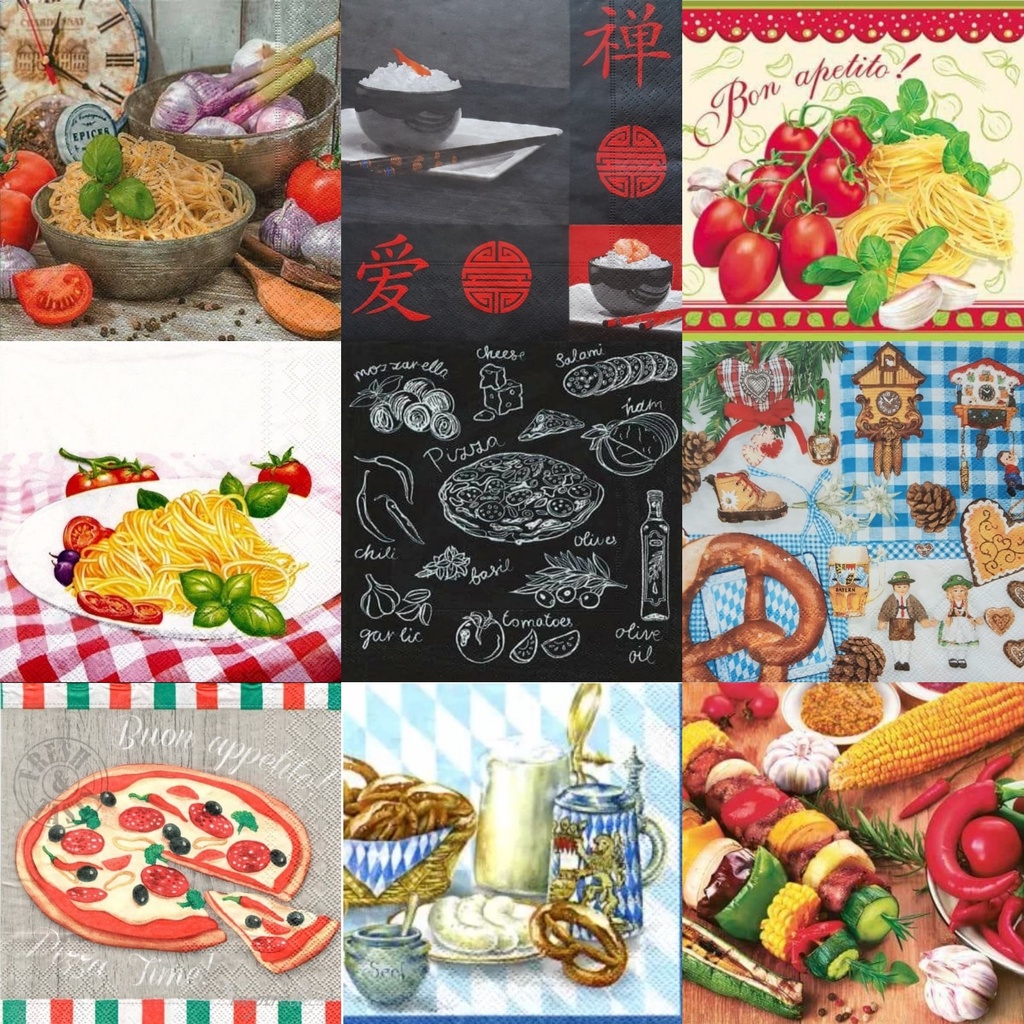 TISU NAPKIN DECOUPAGE EROPAH – Kitchen Motif I