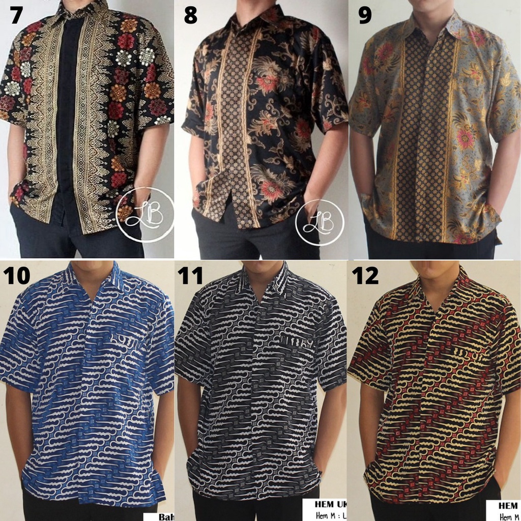 Kemeja Lengan Pendek Motif Batik Aneka Pilihan