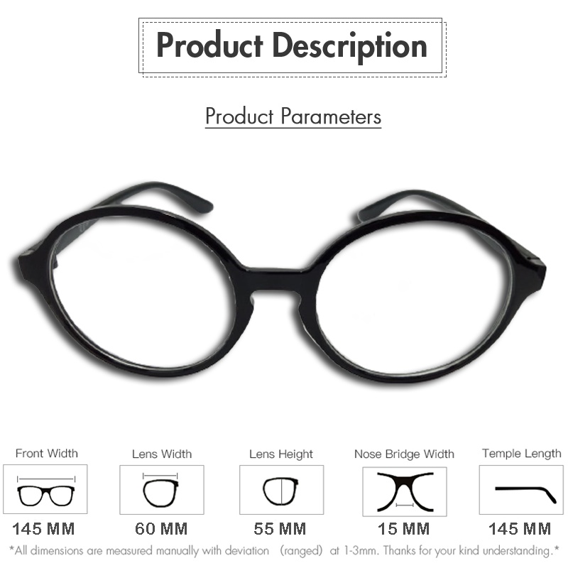 Kacamata Bulat Bundar Gaya Retro Classic Untuk Pria Wanita Kacamata Fashion Transparan Round Eyeglasses Unisex Kacamata Gaya Wanita Remaja Kacamata Normal Termurah