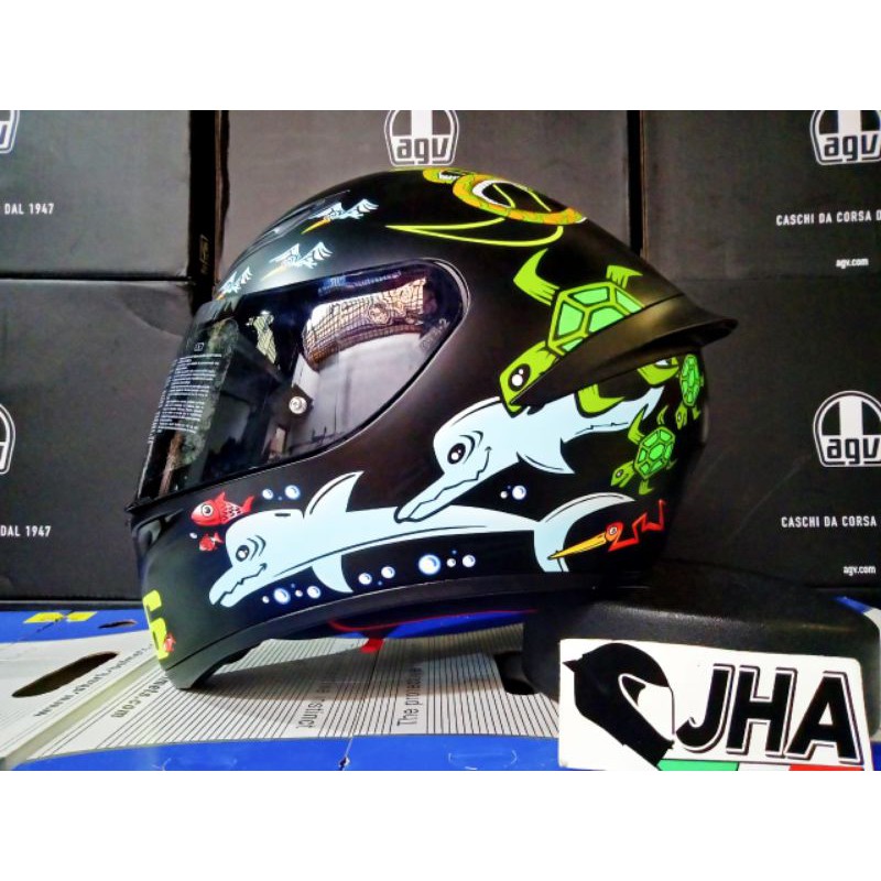 AGV K1 WHITE ZOO MATTE BLACK