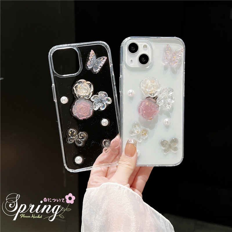 Butterfly case Motif Kupu-Kupu Bunga Tahan Banting Untuk Iphone 13 12 11PROMAX X XS XR XSMAX 7 8 PLUS