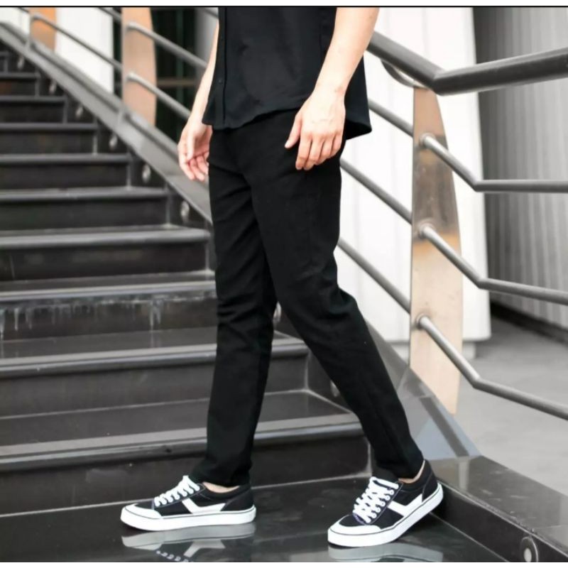 Celana Chino Panjang Pria Original Premium Twill Stretch Meral Tebal Tebel Cinos Panjang Pria Laki Laki Remaja Dewasa Slimfit Slim Fit Kerja