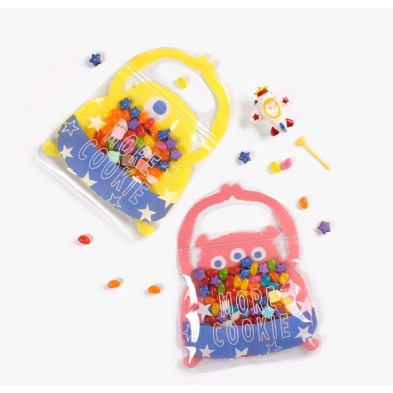 

Zipper bag motif Monster Plastic Zipper Snack Unik Cookies Kue Candy