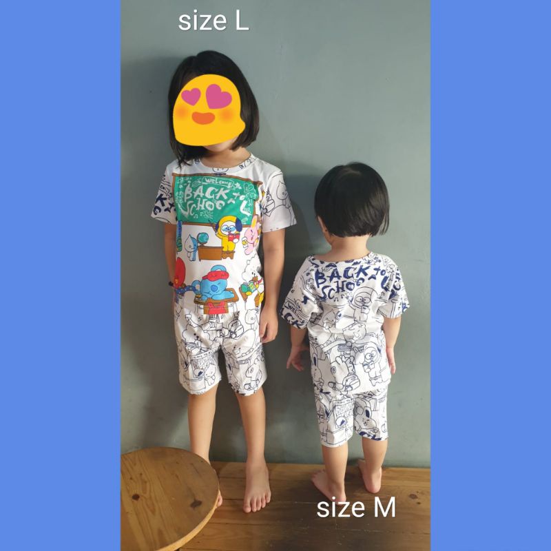 SIZE 8 setelan kids 6-8th oneset Bisa COD (bayar ditempat) KAOS ANAK combed lucu