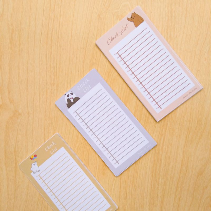 

Memo Mini We Bare Bears (WBB) / Memo Lucu/ Memo Panda