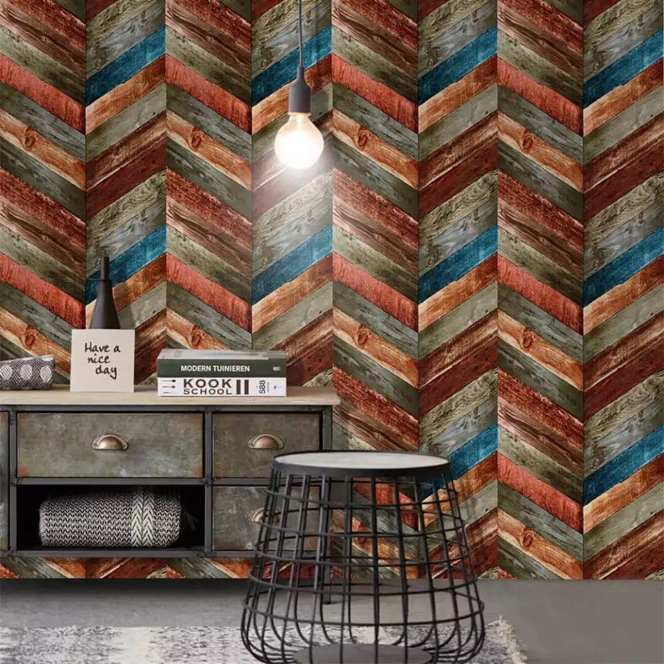 Wallpaper Dinding Kayu Panah Klasik 10mx45cm