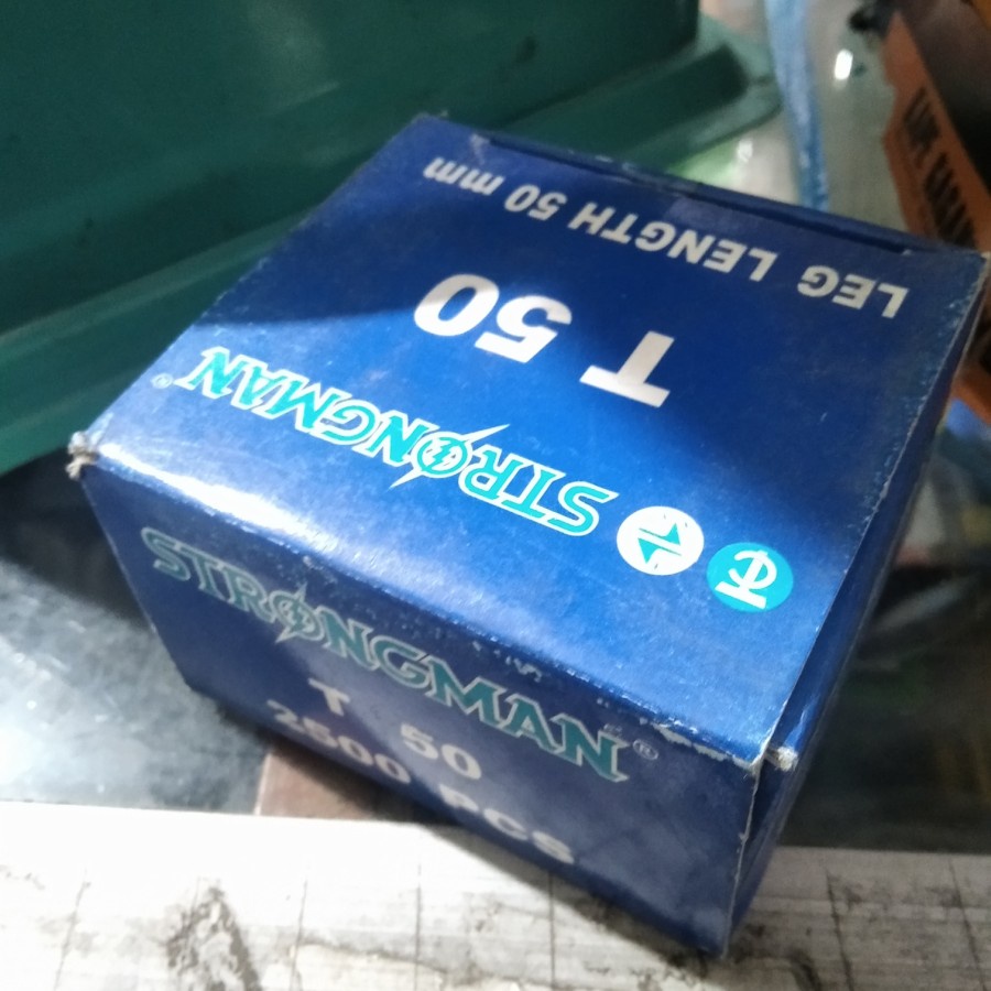 isi ulang nailer gun T50 paku tembak 50 sisir merk strongman panjang 50 cm DISKON6