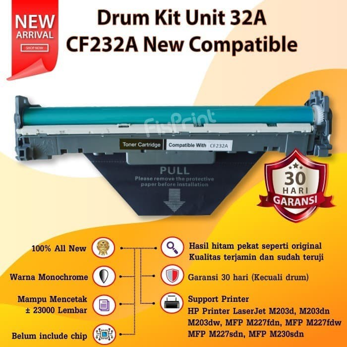 Drum Kit Unit HP CF232A 32A Printer MFP M227fdn, MFP M227fdw, MFP M227