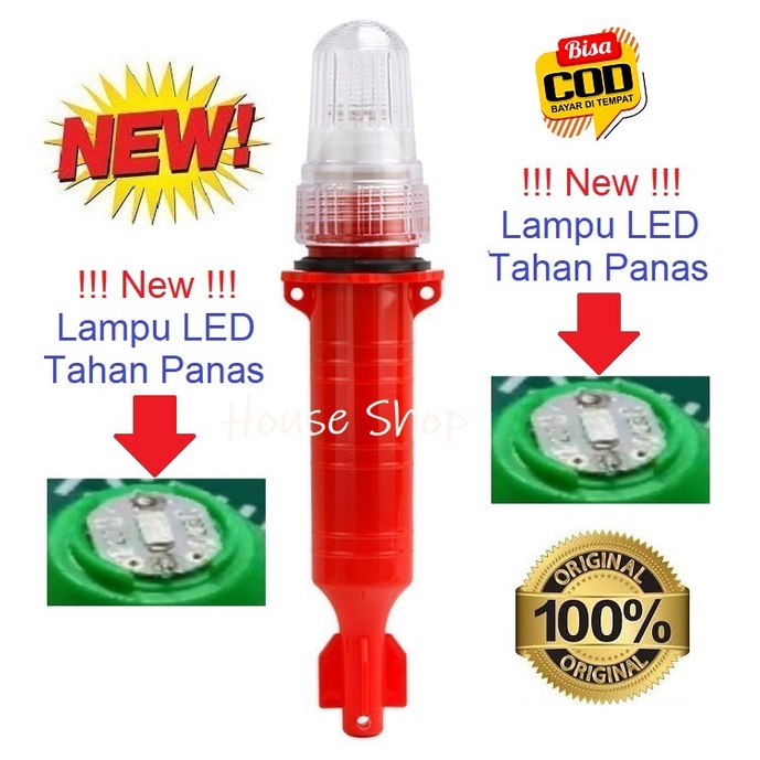 LAMPU TORPEDO 1,2&amp; 3 WARNA  LAMPU KAPAL NELAYAN BERSINYAL  PAKAI BATERAI  BESAR Tipe D MURAH