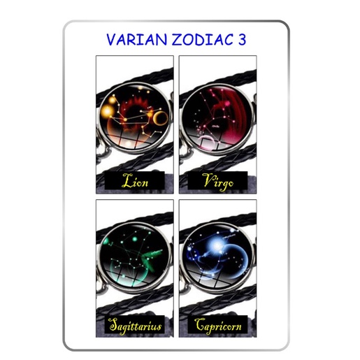 A004 Gelang Zodiak Tangan Wanita Pria kepang Zodiac Fashion Korea Glow Import Murah Hiasan Gelang Jodiak