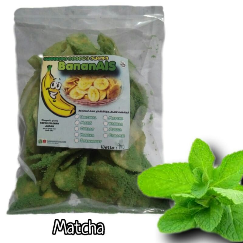 

keripik pisang rasa matcha