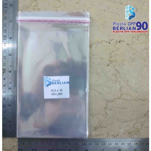 Plastik 10x16 cm Plastik Opp Seal Plastik OPP Lem Plastik OPP Bening Tebal 18 Micron