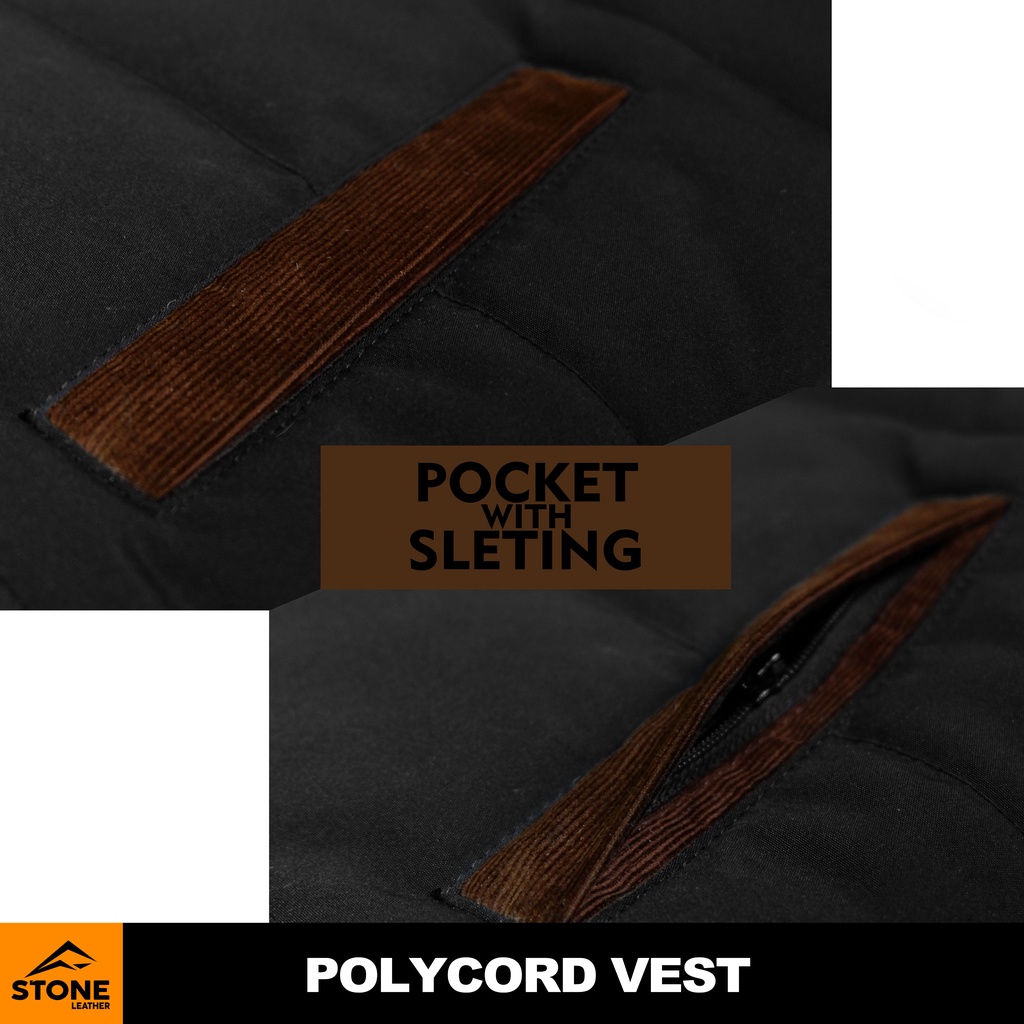 Rompi Motor Pria Polycord Wolfers Polyester Corduroy