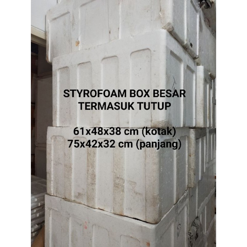 TERBATAS Kotak Styrofoam Box Bekas Tebal Besar 61x48x38 cm AG75 GG60