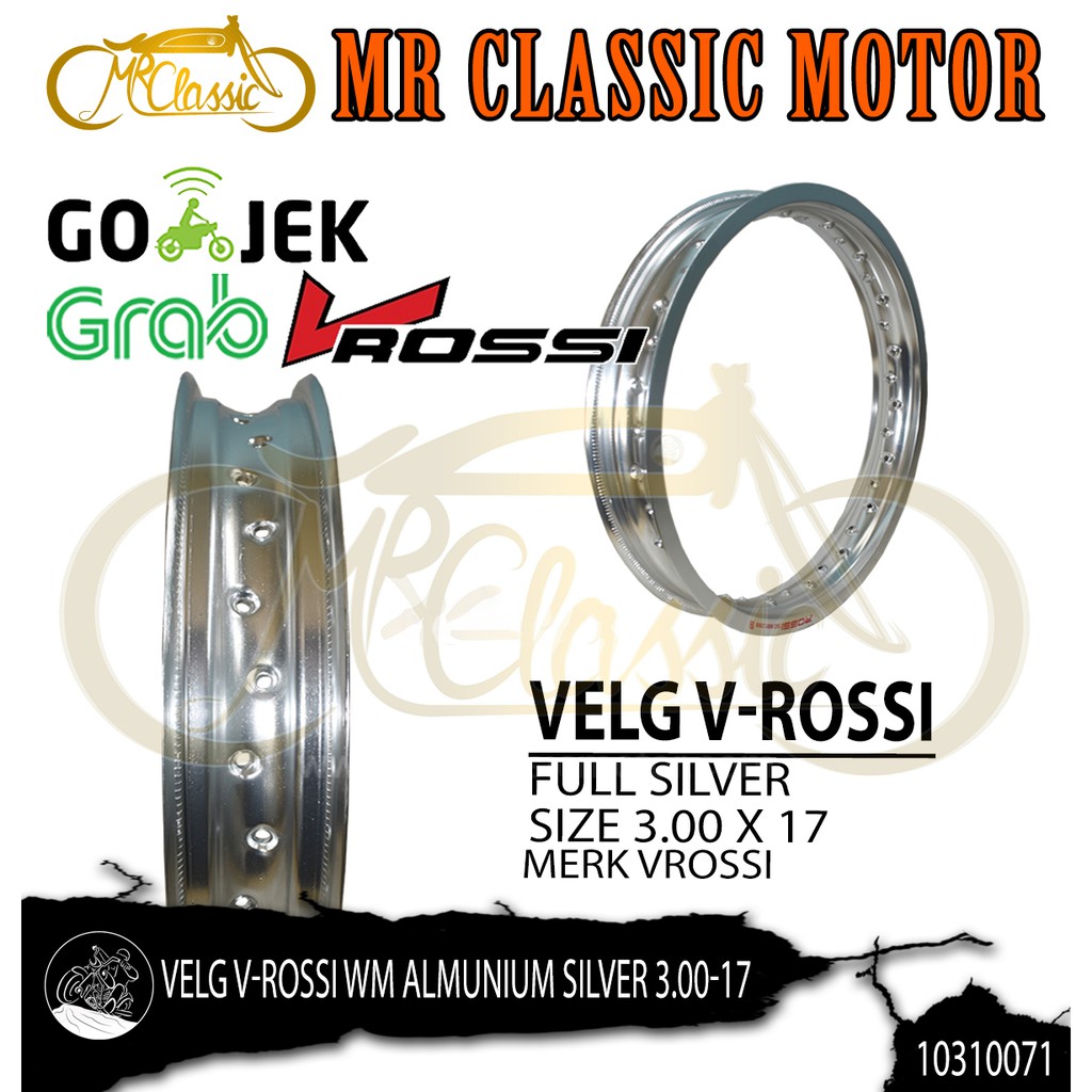 Velg Motor V-Rossi 3.00 - 17 Silver Alloy 300-17 Custom