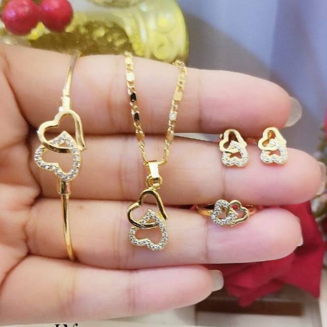 Xuping set perhiasan anak lapis emas 24k 1005e