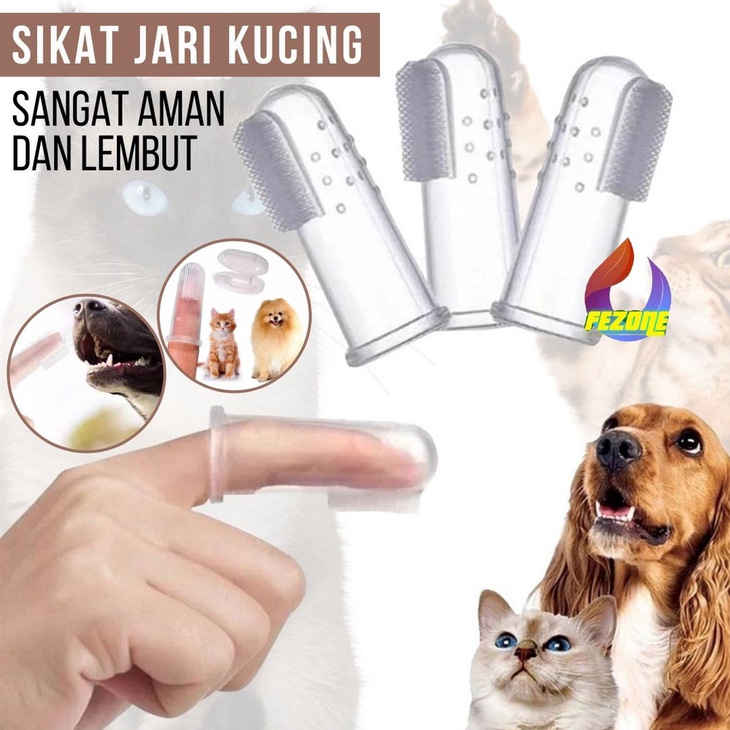 Sikat Gigi Model Jari Kucing FEZONE