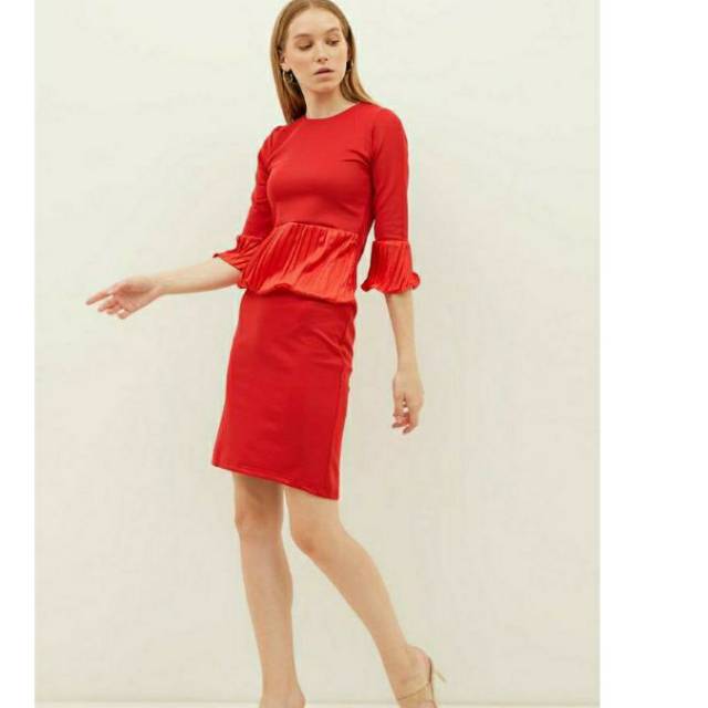 Dress Bodycon plisket Ken-129