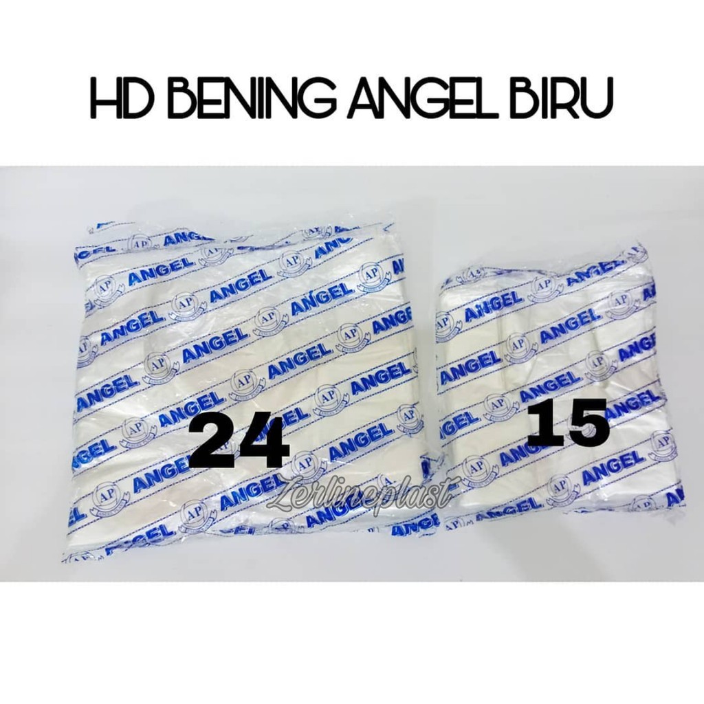 Kantong plastik ANGEL bening (Cover BIRU) @±180grm