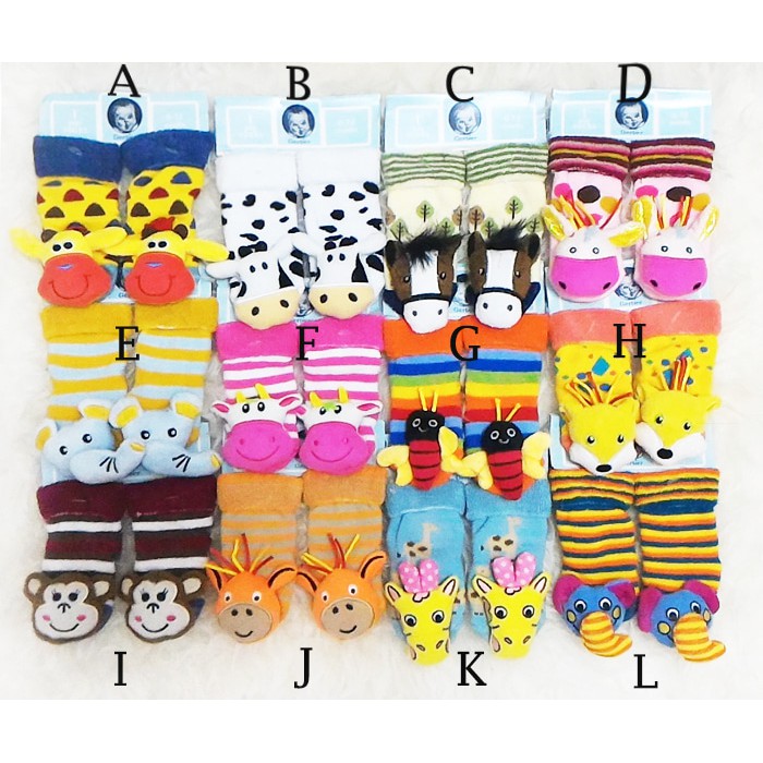 PROMO Gerber Rattle Socks / Kaos Kaki Rattle / Kaos Kaki Bayi Lucu TERLARIS XX9