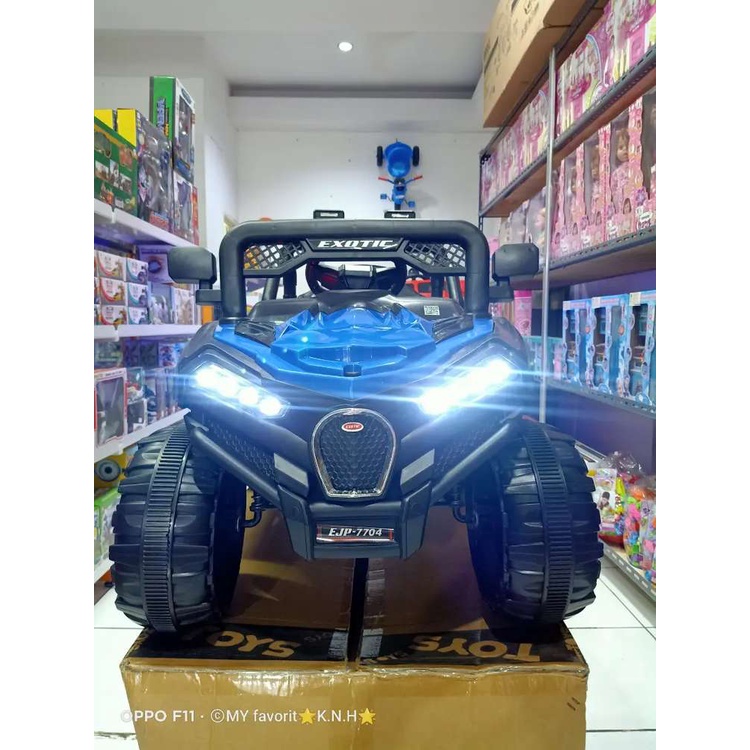 Mobil Aki Anak EMT-7704 Jeep Rubicon EXOTIC (Remote + Aki + Charger)-5