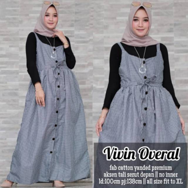 UNION11 -  OVERALL WANITA / DRESS MUSLIM WANITA / VIVIN OVERALL