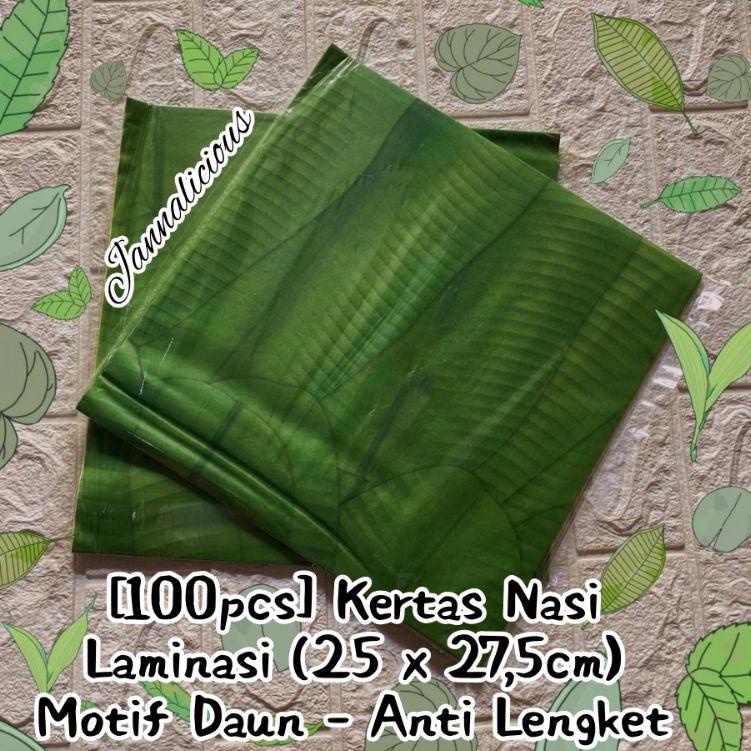 

[PRODUK 6FDS9] Kertas Nasi Laminasi Anti Lengket ~ Motif Daun Pisang Uk. 25x27,5cm ZFA
