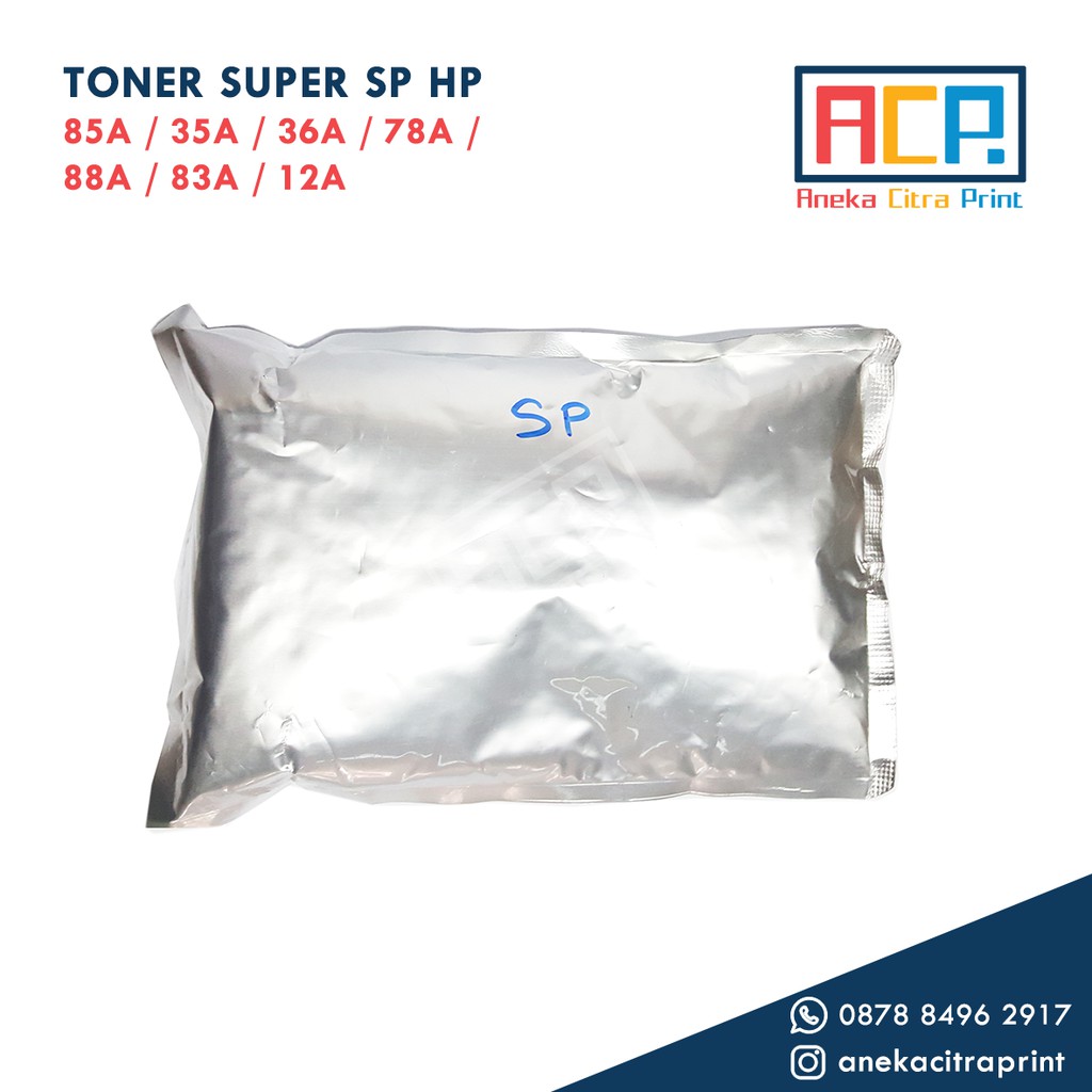 Toner Super SP HP Universal 85A / 35A / 36A / 78A / 88A / 83A / 12A - Toner Hitam Refill