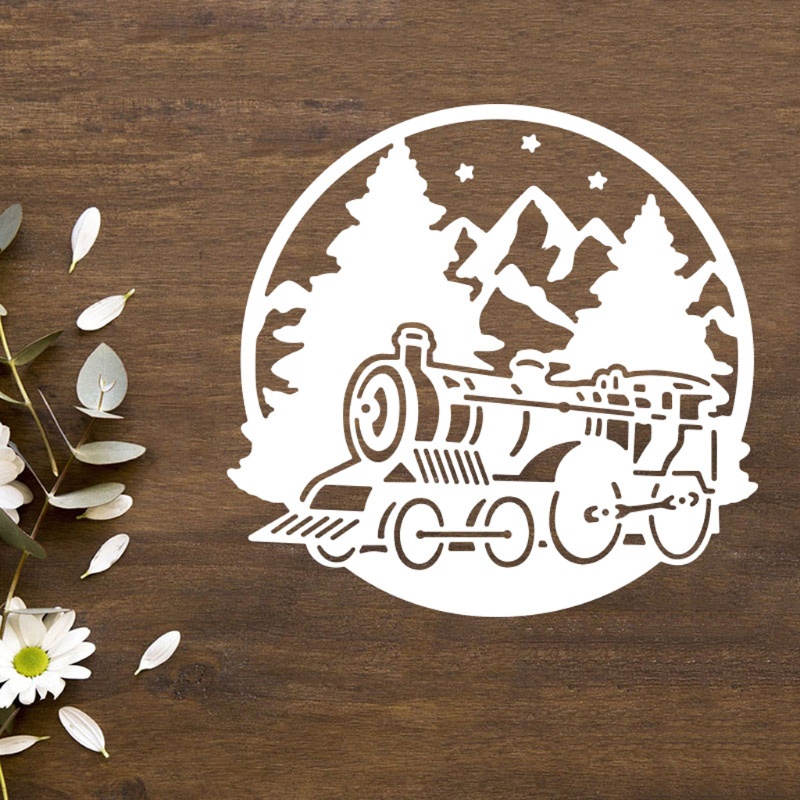 Cetakan Stensil Cutting Dies Motif Pohon Natal Bahan Metal Untuk Scrapbook / Craft DIY