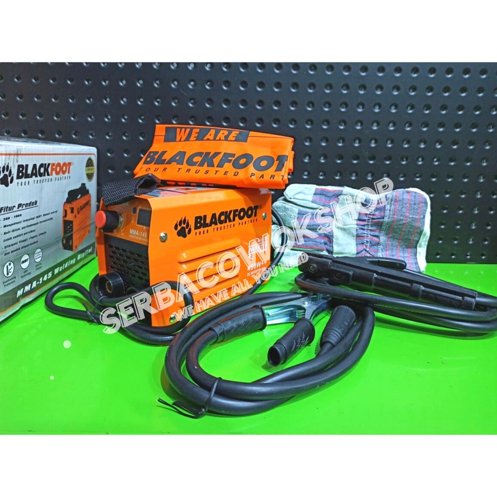 Blackfoot Mesin Las Listrik Inverter MMA 145 Welding Travo + Bonus Berkualitas