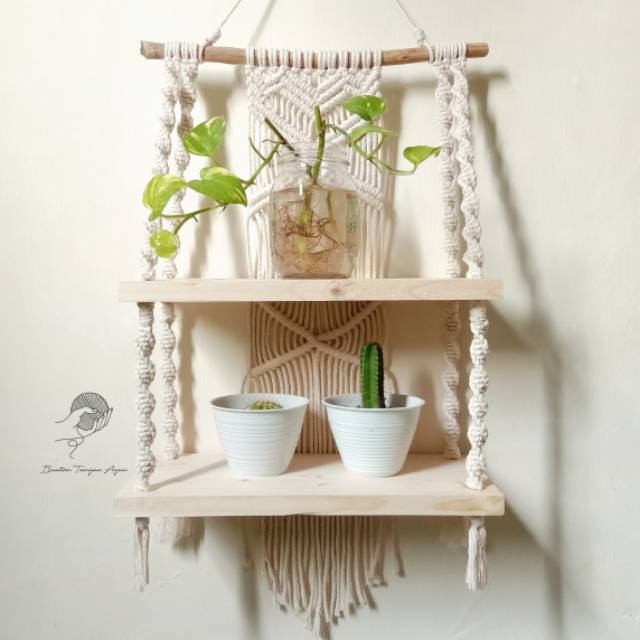❇️ A ❇️ Rak Dinding Macrame Susun 2 / Macrame Shelf Hanger