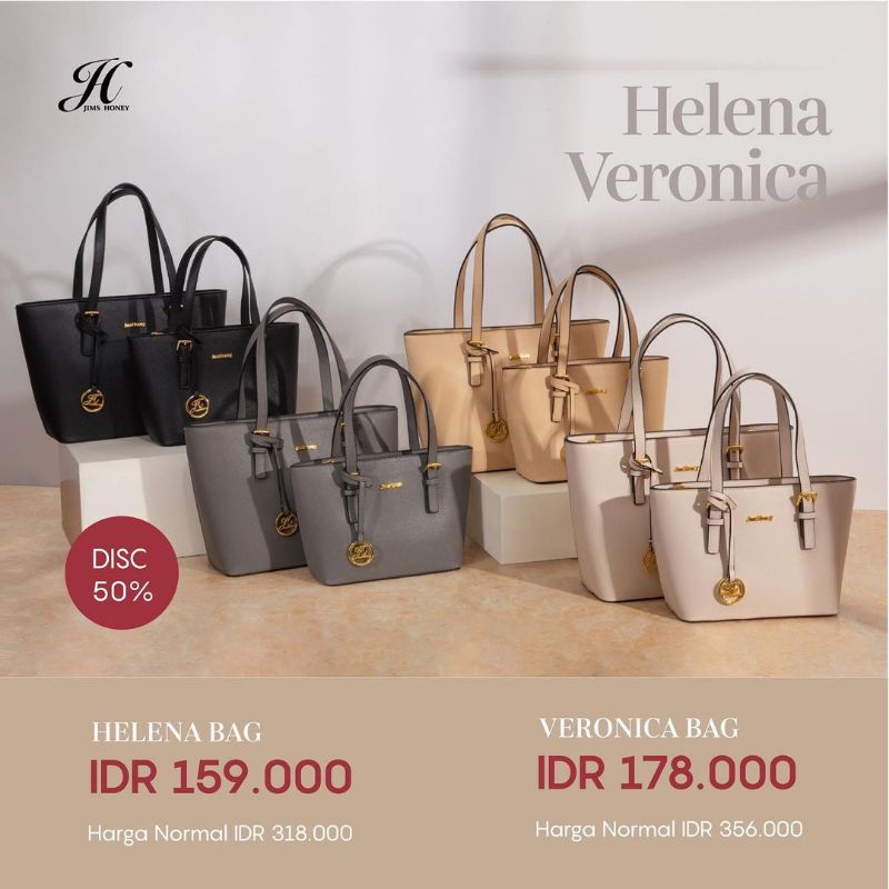 VERONICA &amp; HELENA JIMS HONEY TAS JINJING BISA SLEMPANG