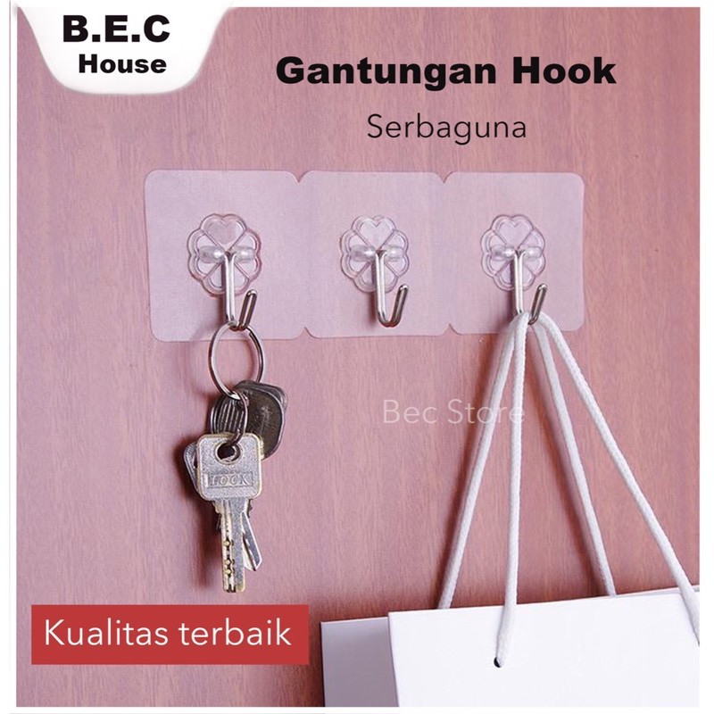 Gantungan Kunci Hook Tempel Dinding 1 Piece