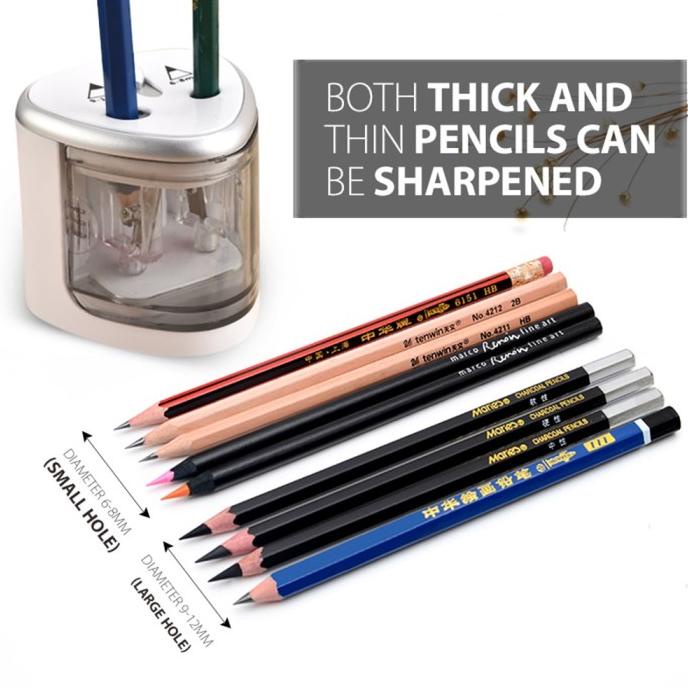 

Triple W Rautan Serutan Electric Pencil Pensil Otomatis Elektrik