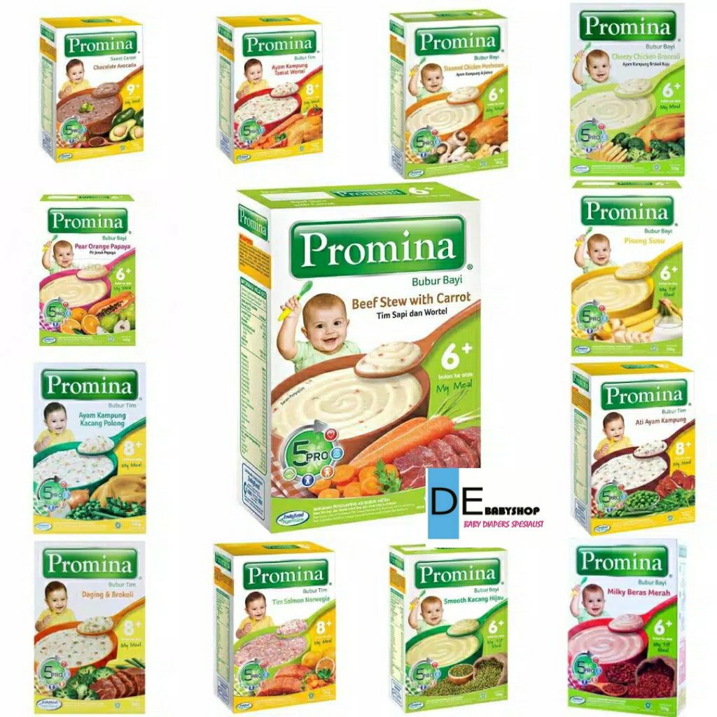 PROMINA Bubur Bayi MPASI 120gr 6+ dan 8+ Bubur Tim