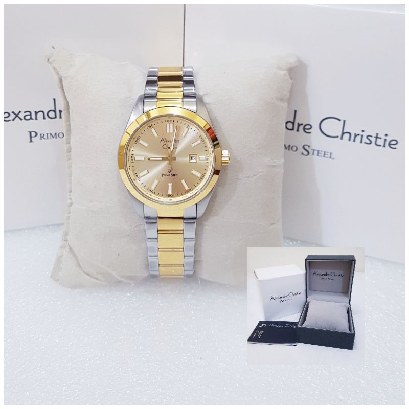 ALEXANDRE CHRISTIE WANITA AC 1021 SILVER GOLD ORIGINAL